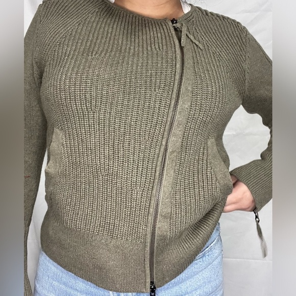 London Wrap zip up 100% cotton sweather in green‎ size 8 in great condition - Picture 11 of 11